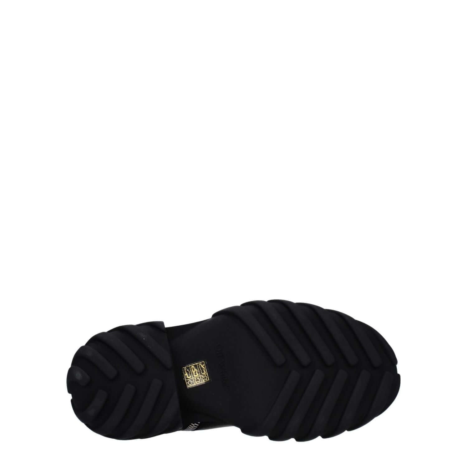 Off-White Black Leather Ankle Boots