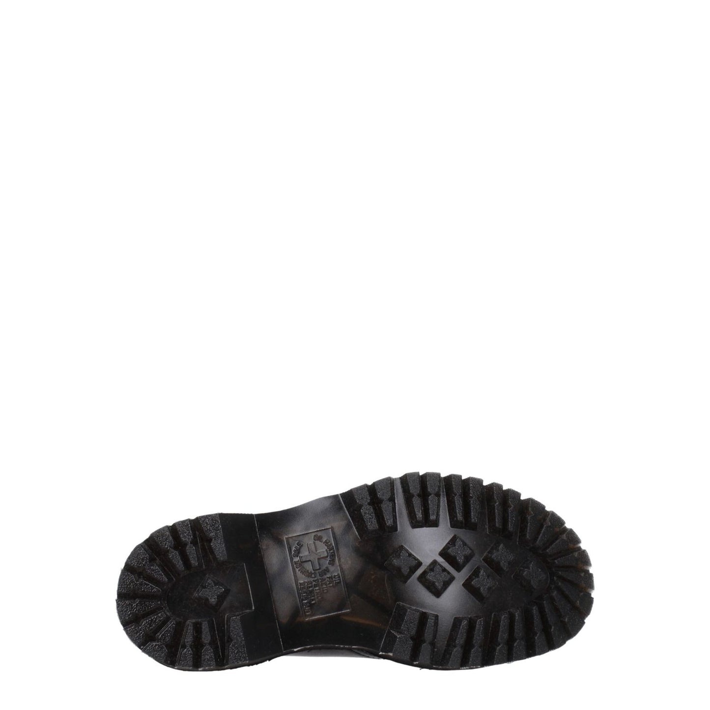 Sole of Dr. Martens Black Leather Oxfords And Derbies with rubber material and sturdy traction pattern.