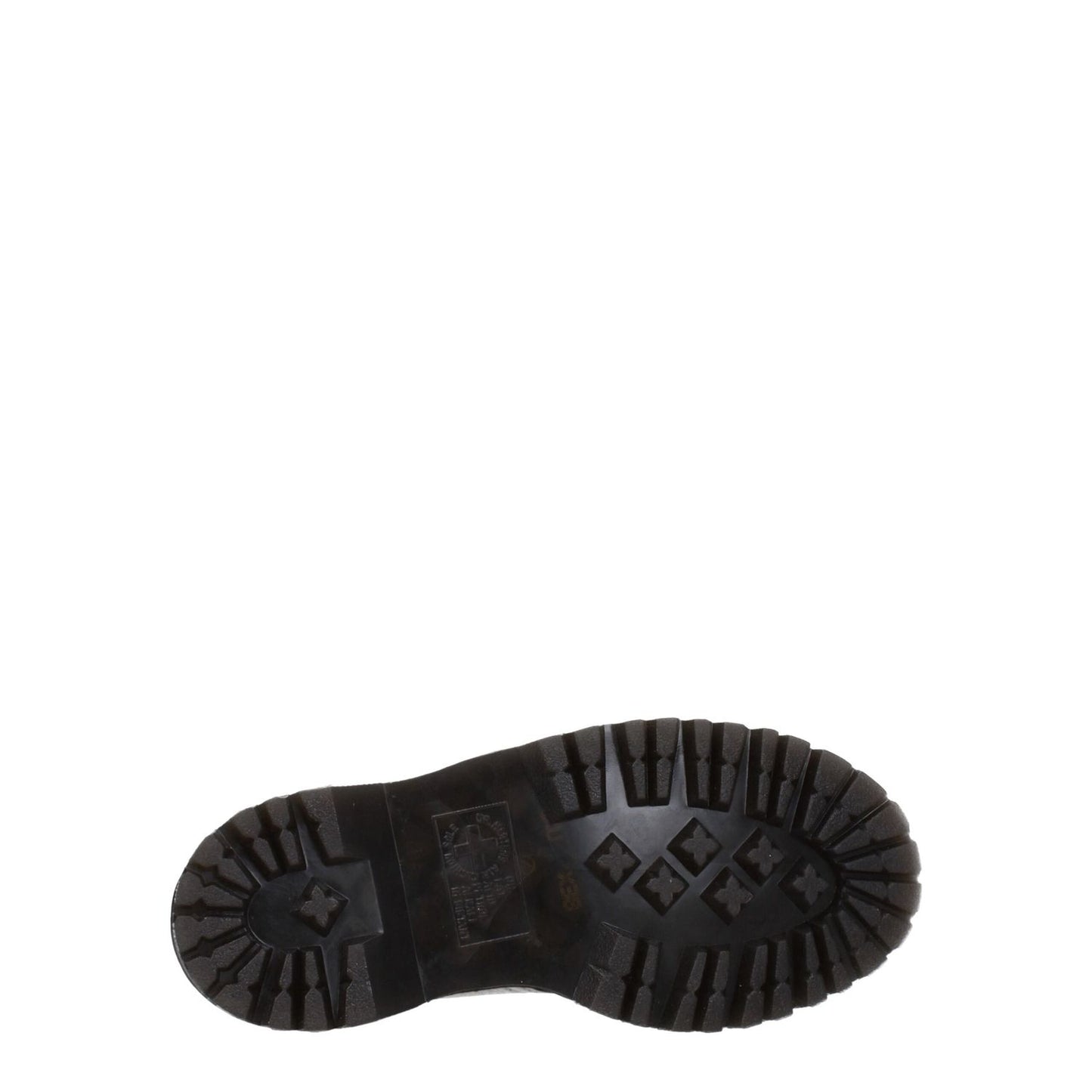 Sole view of Dr. Martens Gray Leather Oxfords And Derbies showing rubber tread pattern and grip design.