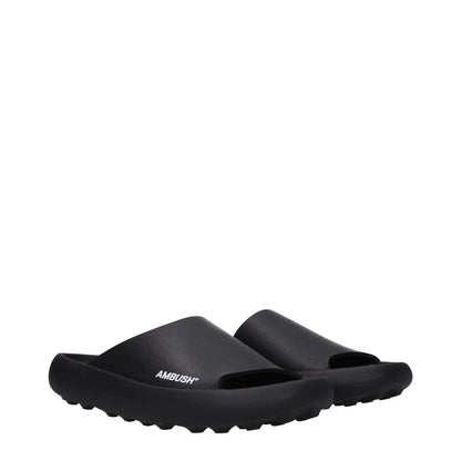 Ambush Black Cotton Slippers