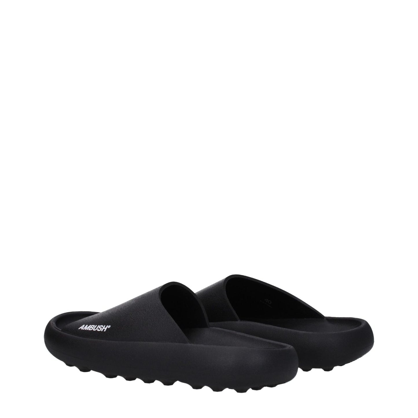 Ambush Black Cotton Slippers