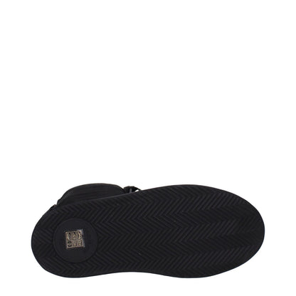 Sole view of Max Mara Black Fabric Lace-Up Boots with rubber wedge sole and vintage effect design.