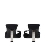 The Attico Black Satin Stiletto Heels Sandals