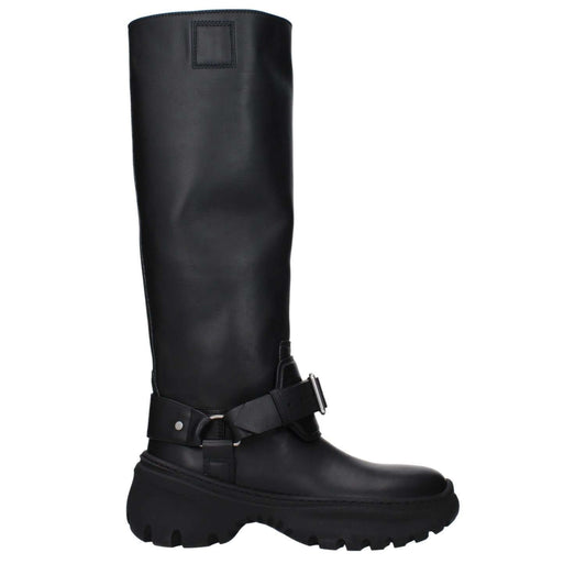Burberry Black Leather Boots