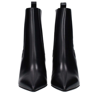 Valentino Garavani Black Leather Ankle Boots