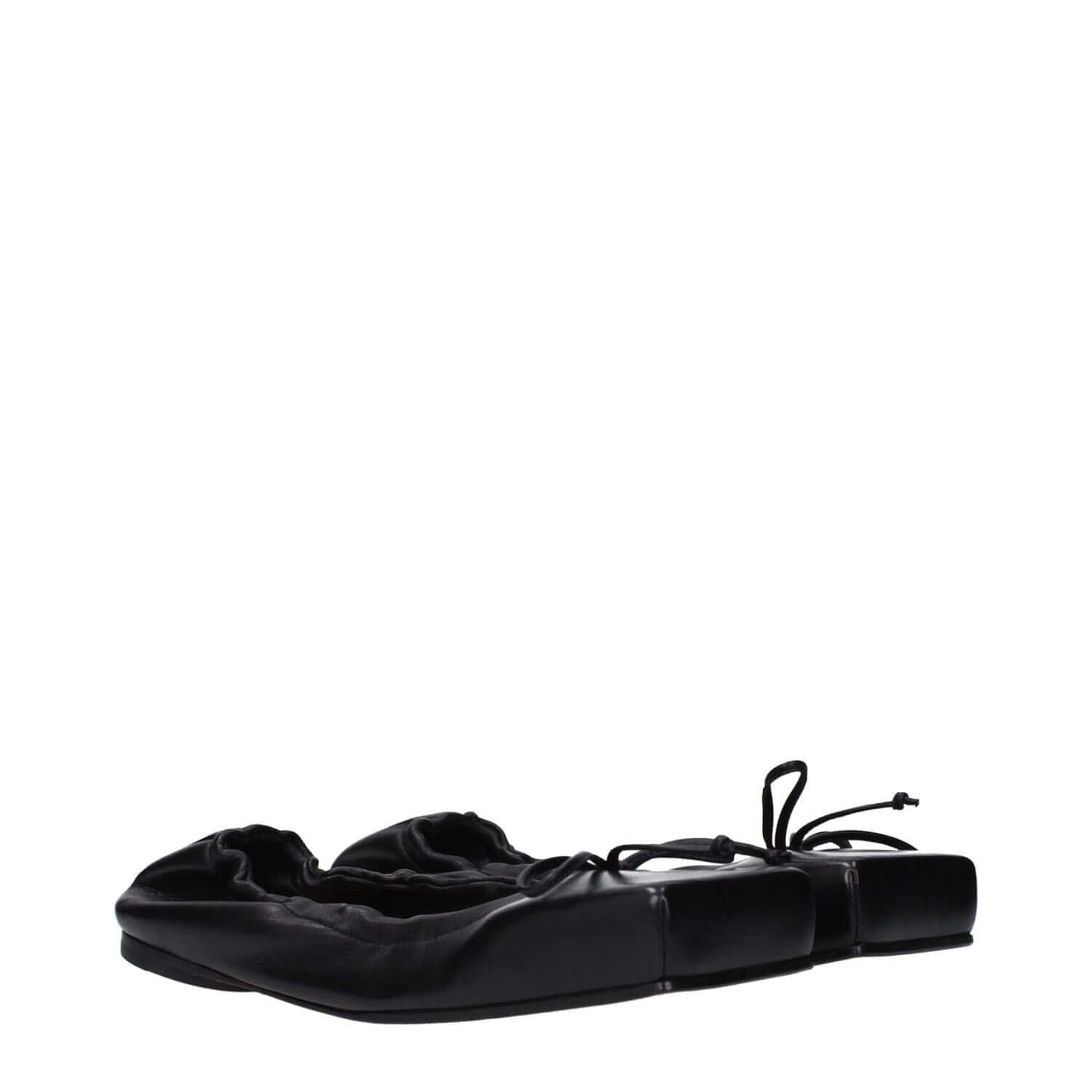 Jacquemus Black Leather Ballet Flats