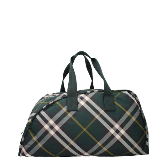 Burberry Green Fabric Luggage And Travel