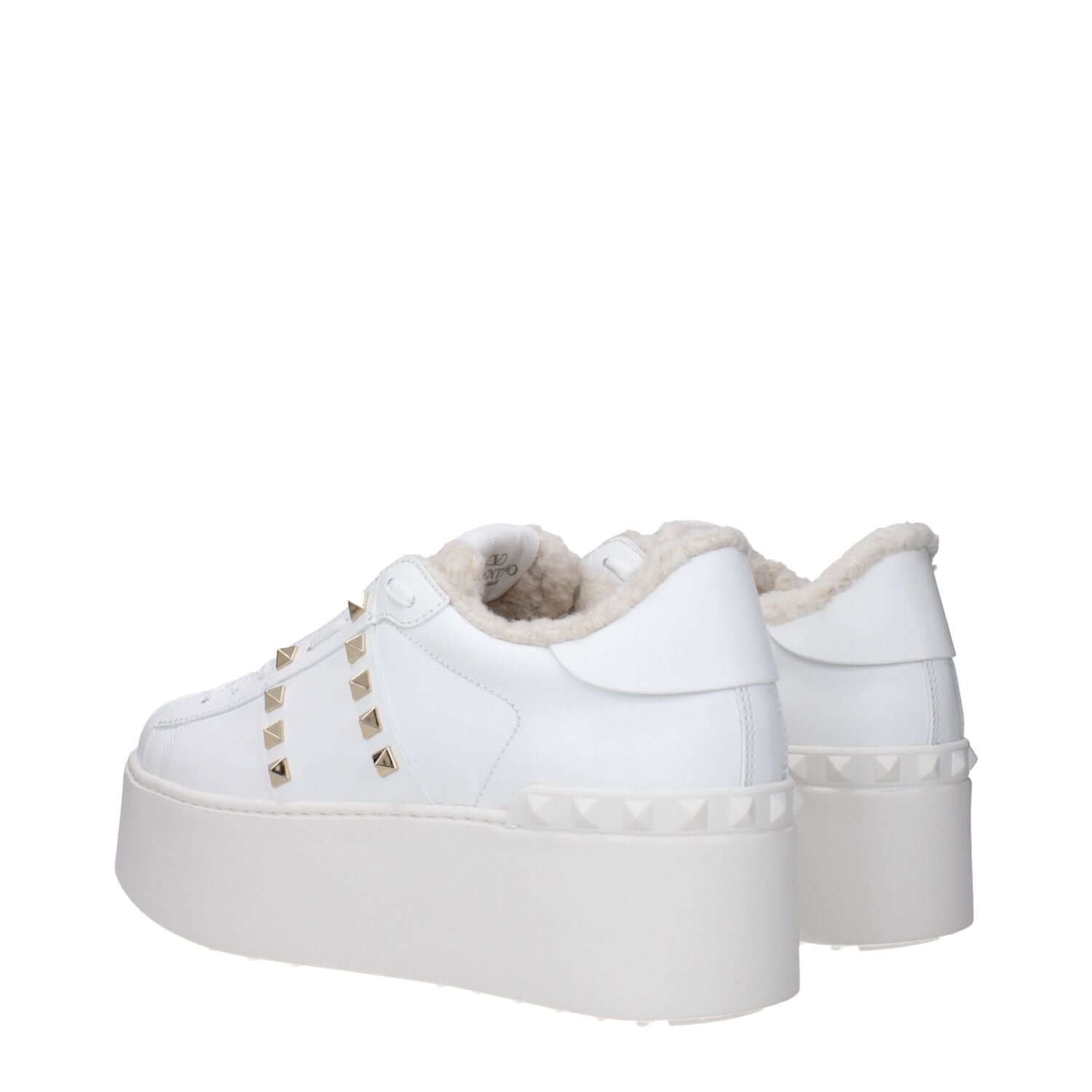 Valentino Garavani White Leather Platform Sneakers
