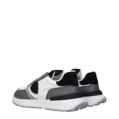 Philippe Model White Fabric Athletic Sneakers