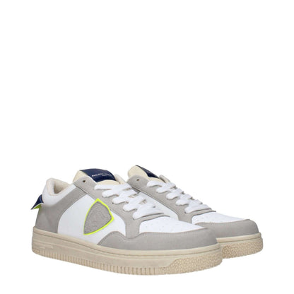 Philippe Model White Leather Sneakers