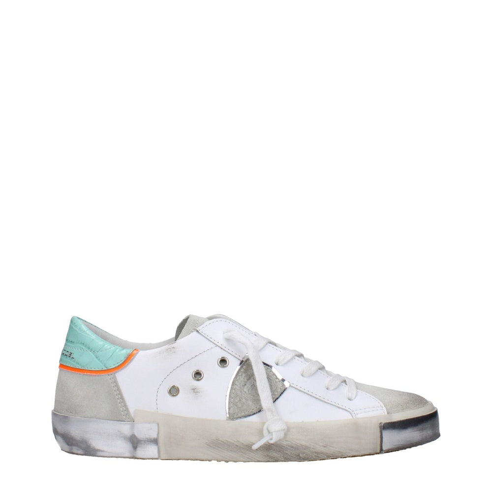 Philippe Model White Leather Low Tops PH-15090372903177-EU40/US10