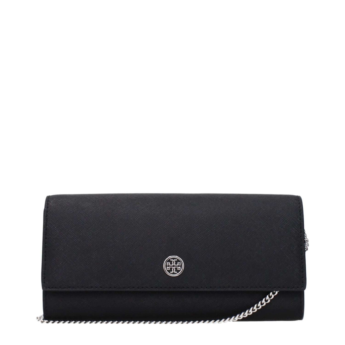 Tory Burch Black Leather Clutch Bag