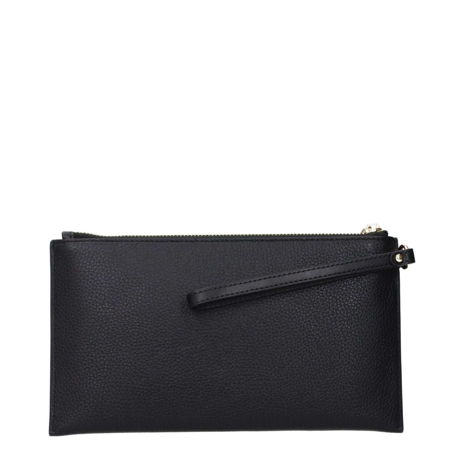 Michael Kors Black Leather Clutch Bag