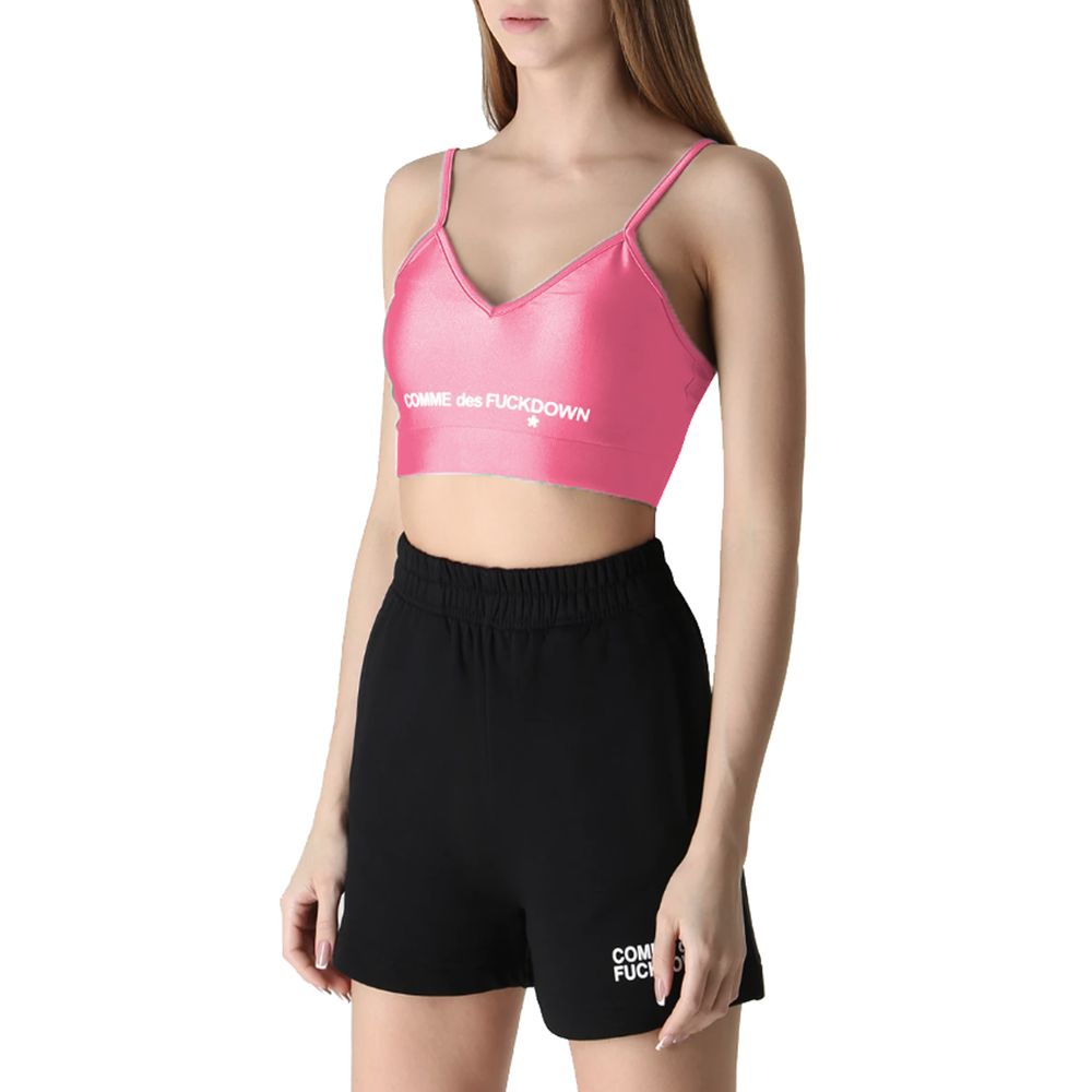 Comme Des Fuckdown Pink Polyester Women Top