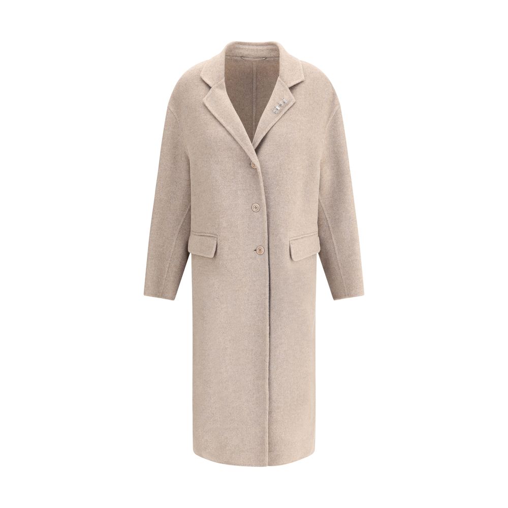 Ermanno Scervino Beige Wool Coat