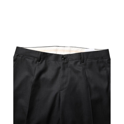 Dolce & Gabbana Dark Gray Wool Single Breasted 2 Piece Suit