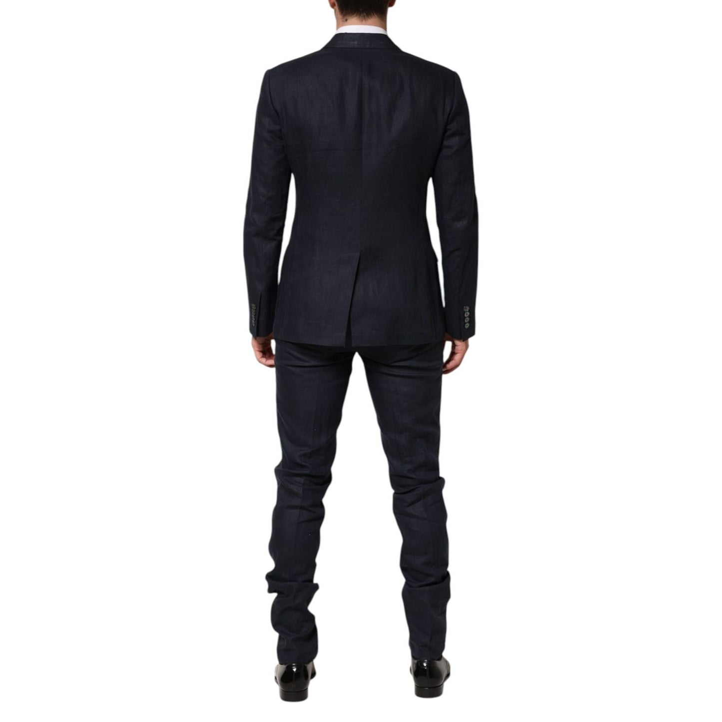 Dolce & Gabbana Dark Blue Double Breasted 2 Piece Suit