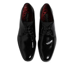 Dolce & Gabbana Black Leather Lace Up Men Derby Formal Shoes MV7700-39.5