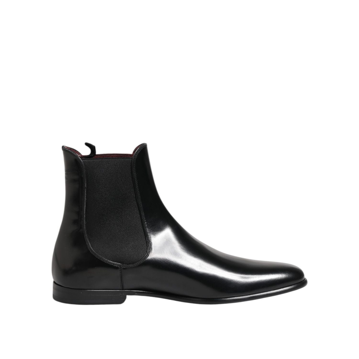 Dolce & Gabbana Black Chelsea Slip On Mid Calf Boots Shoes