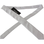 Dolce & Gabbana White Patterned Classic Mens Slim Necktie Tie Necktie