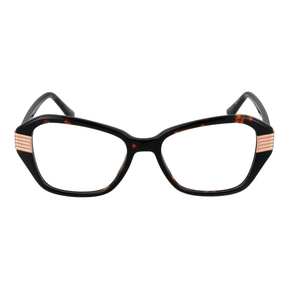 Marciano by Guess Brown Women Glasses Frame, full-rim cat eye style with acetate frame and demo lenses, includes branded case.