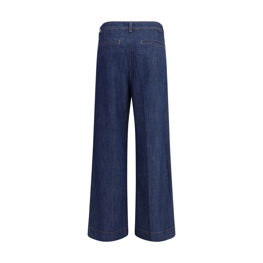 7FOR Blue Modal Jeans Denim