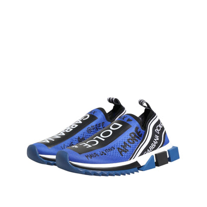 Dolce & Gabbana Blue Logo Low Top Sorrento Sneakers Shoes