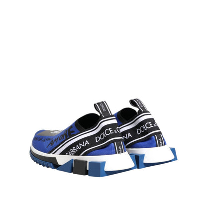 Dolce & Gabbana Blue Logo Low Top Sorrento Sneakers Shoes