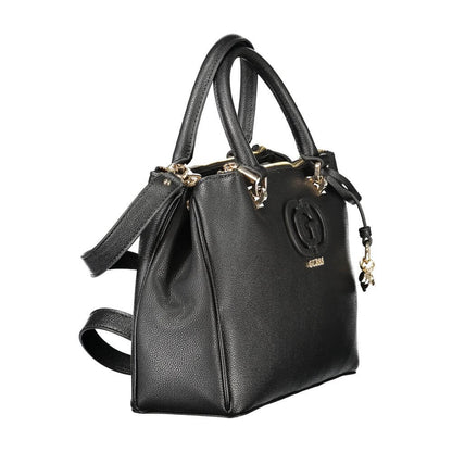 Guess Jeans Black Polyethylene Women Handbag with sleek design and adjustable strap, perfect for high-end style and functionality.