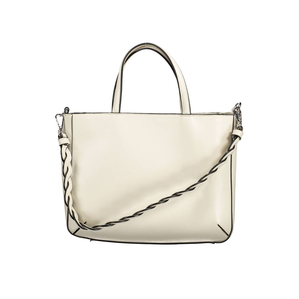 Front view with bag zipped and handles upright.