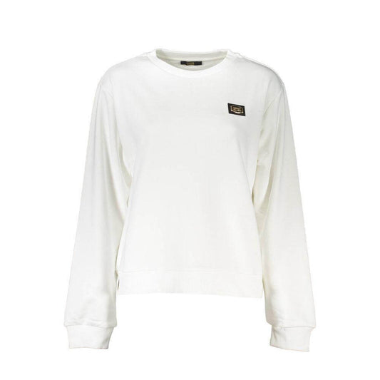 Cavalli Class White Cotton Sweater CA-21204-XS