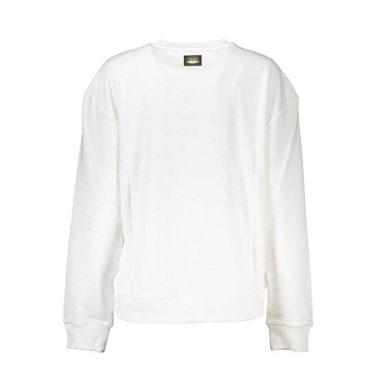 Cavalli Class White Cotton Sweater CA-21205-XS