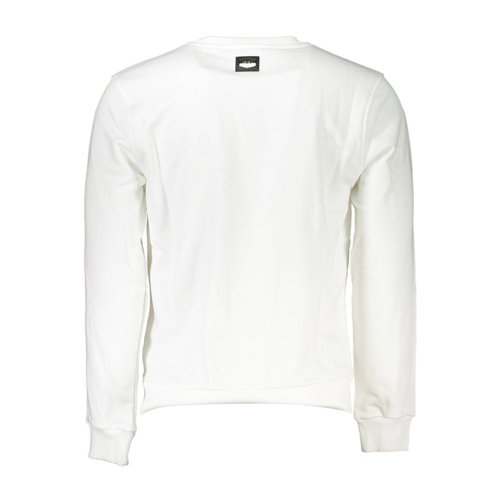 Cavalli Class White Cotton Men Sweater