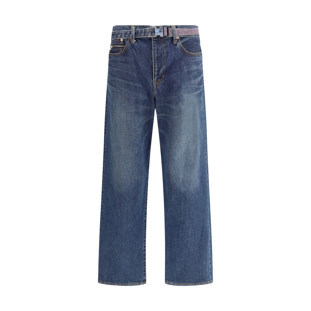 Sacai Blue Cotton Jeans Denim