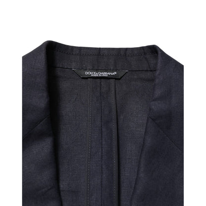 Dolce & Gabbana Dark Blue Single Breasted Men Suit Blazer