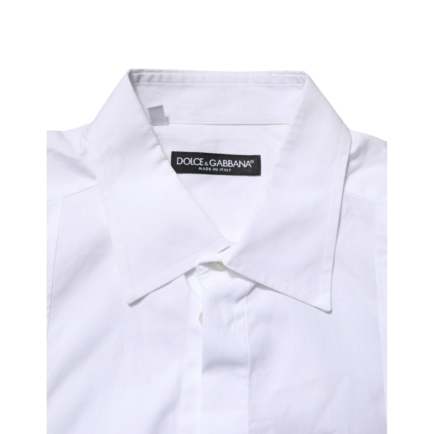 Dolce & Gabbana White Poplin Cotton Formal Men Dress Shirt