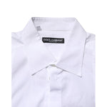 Dolce & Gabbana White Poplin Cotton Formal Men Dress Shirt