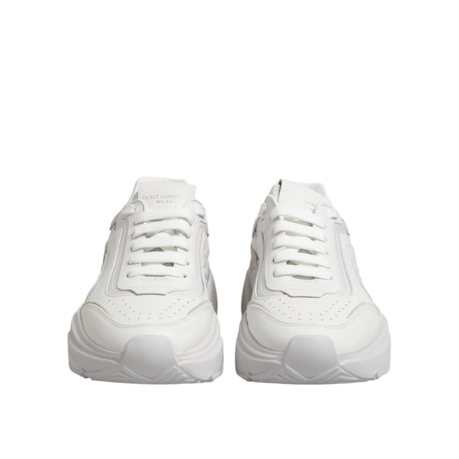 Dolce & Gabbana White Leather Daymaster Low Top Sneakers Shoes