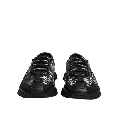 Dolce & Gabbana Black White NS1 Lace Up Low Top Sneakers Shoes