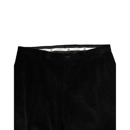 Dolce & Gabbana Black Cotton Men Dress Formal Trouser Pants