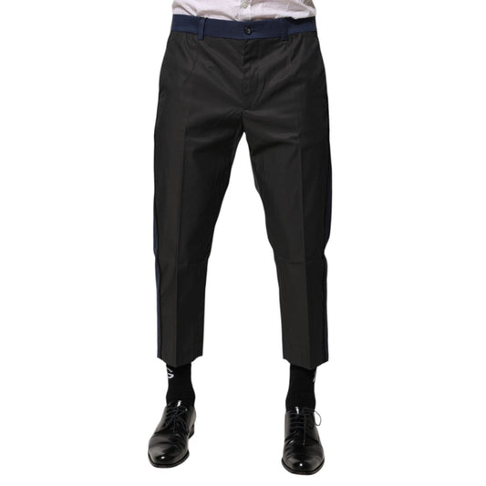 Dolce & Gabbana Gray Blue Cotton 3/4 Chinos Crop Trouser Pants PAN76623-50