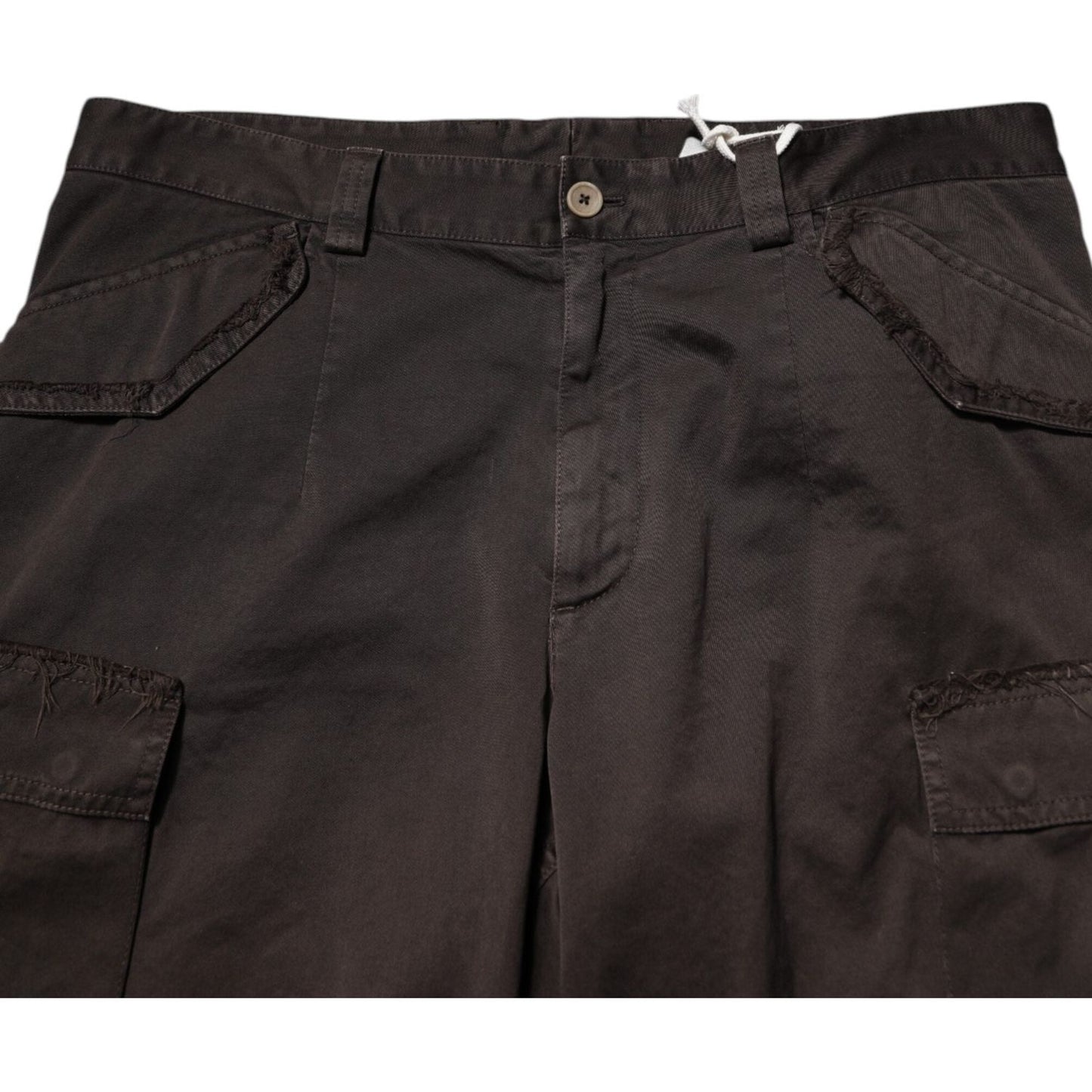 Dolce & Gabbana Brown Cotton Stretch Cargo Men Trouser Pants PAN76636-52