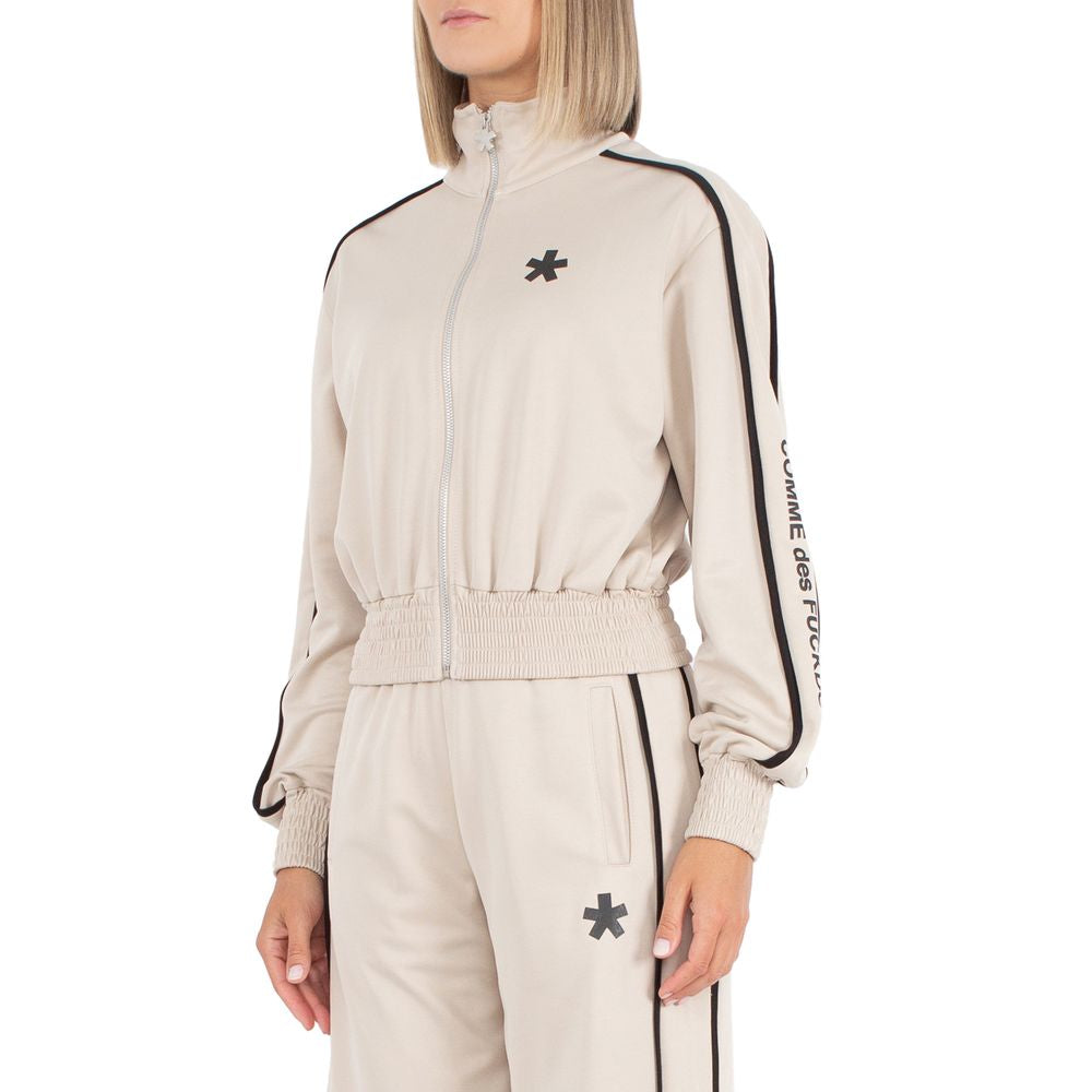 Comme Des Fuckdown Beige Cotton Women Sweater