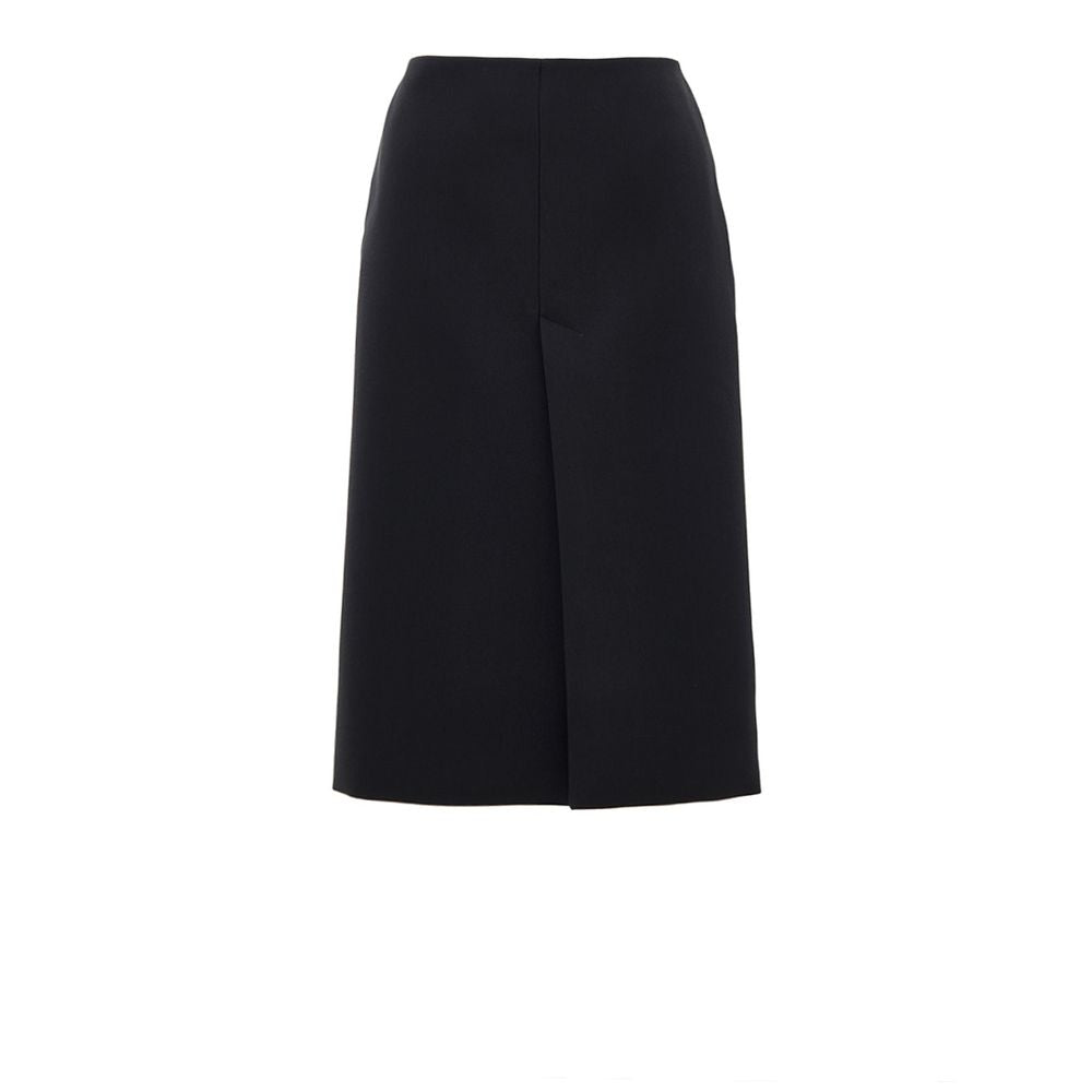 Gucci Black Wool Midi Skirt