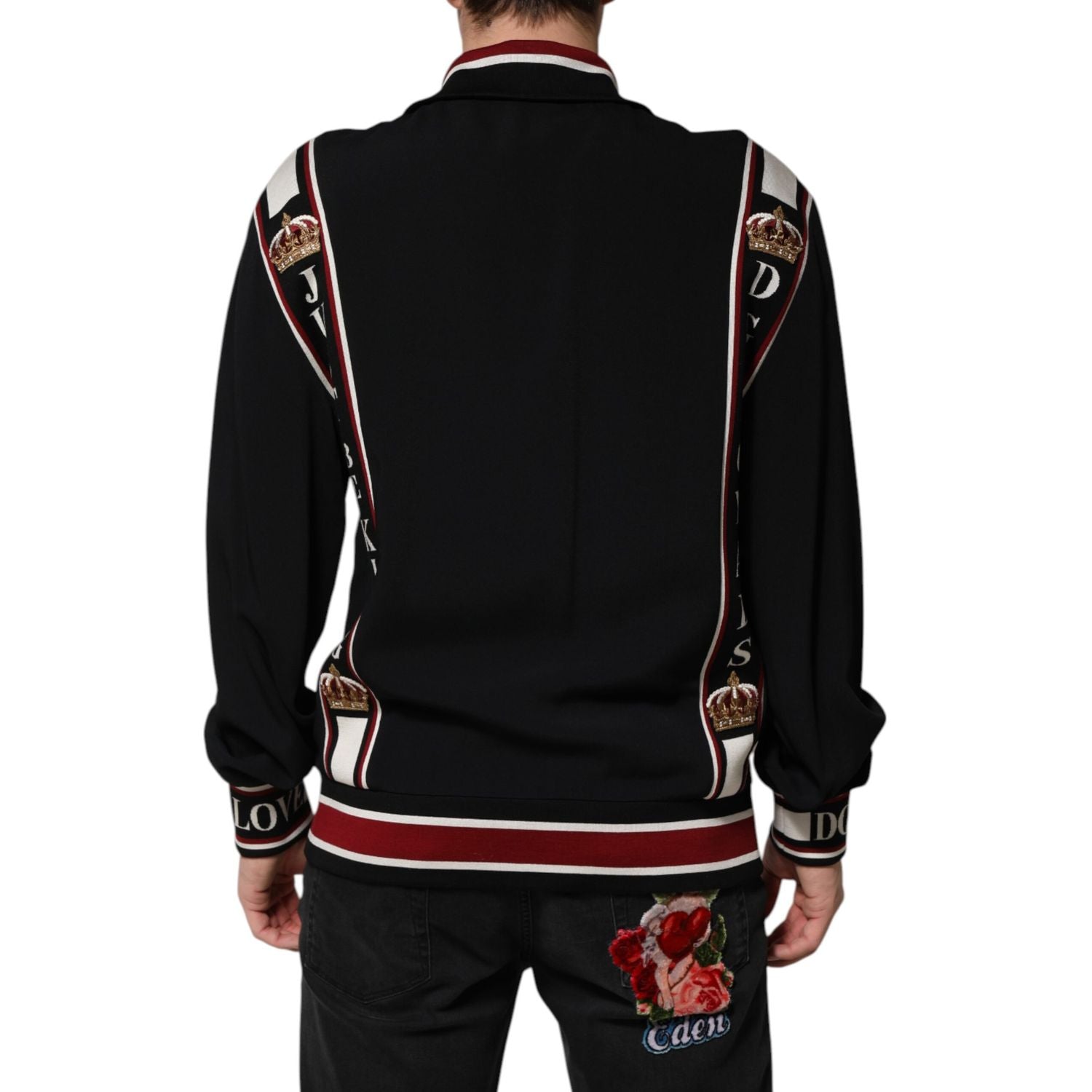 Dolce & Gabbana Black DG King Full Zip Sweatshirt  Sweater