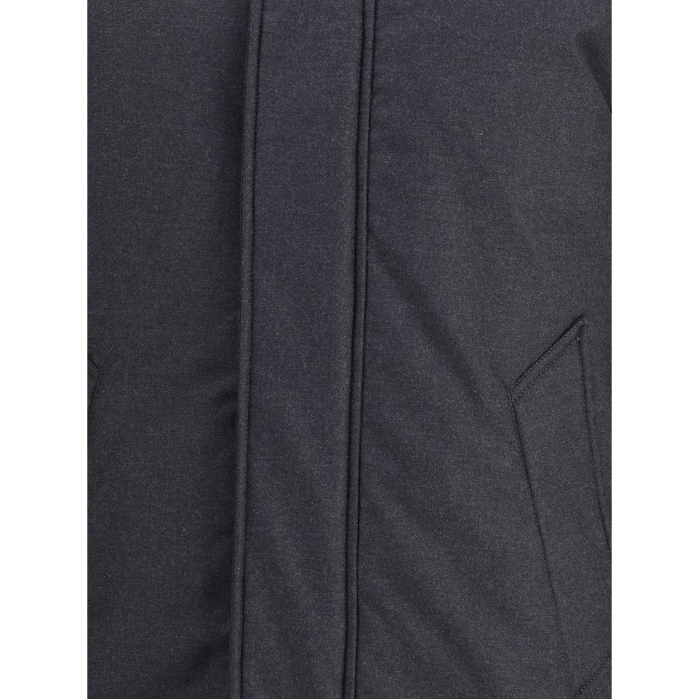 Woolrich Black Fleece Wool Parka