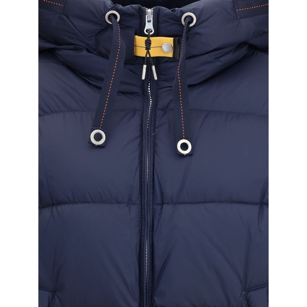 Parajumpers Blue Nylon Full-Length Jacket