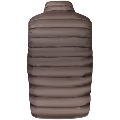 Back view of Norway 1963 Brown Polyamide Men Jacket, showcasing its sleek design and rich brown color.