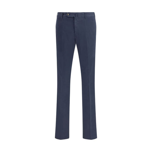PT Torino Blue Cotton Casual Pants