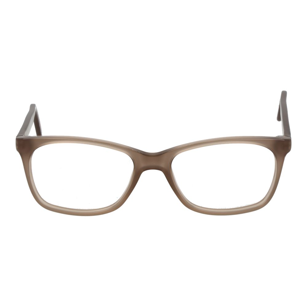 Andy Wolf Beige Unisex Glasses Frame with full-rim acetate frame, rectangle style, and demo lenses, featuring a branded case.